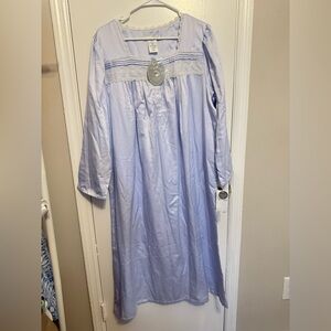 Earth Angels Brushed Back Purple Satin Nightgown Size Large